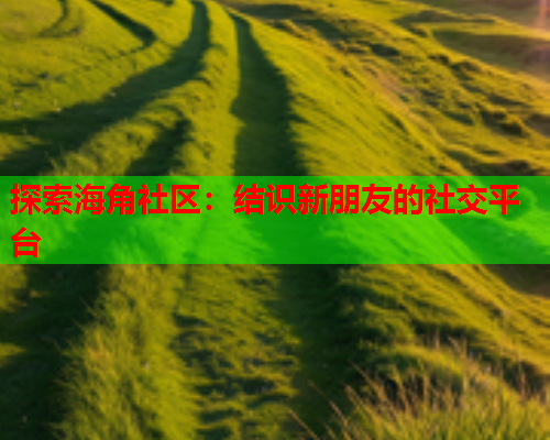 探索海角社区：结识新朋友的社交平台